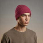 Wool Beanie with Cotton Lining for Hypoallergenic and Sensitive Skin (Pink)