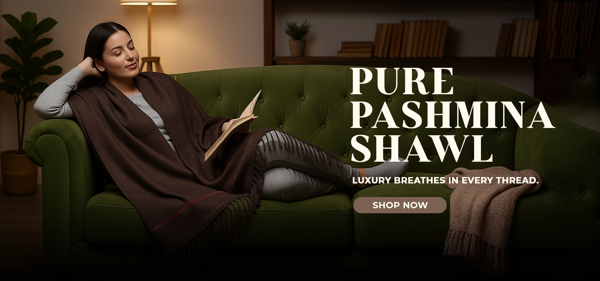 PURE Pashmina Shawl Banner